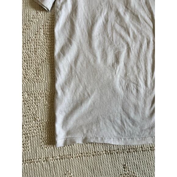 Calvin Klein Jeans White Polo Shirt Black Logo Ribbon Detail Size Small - Picture 11 of 14